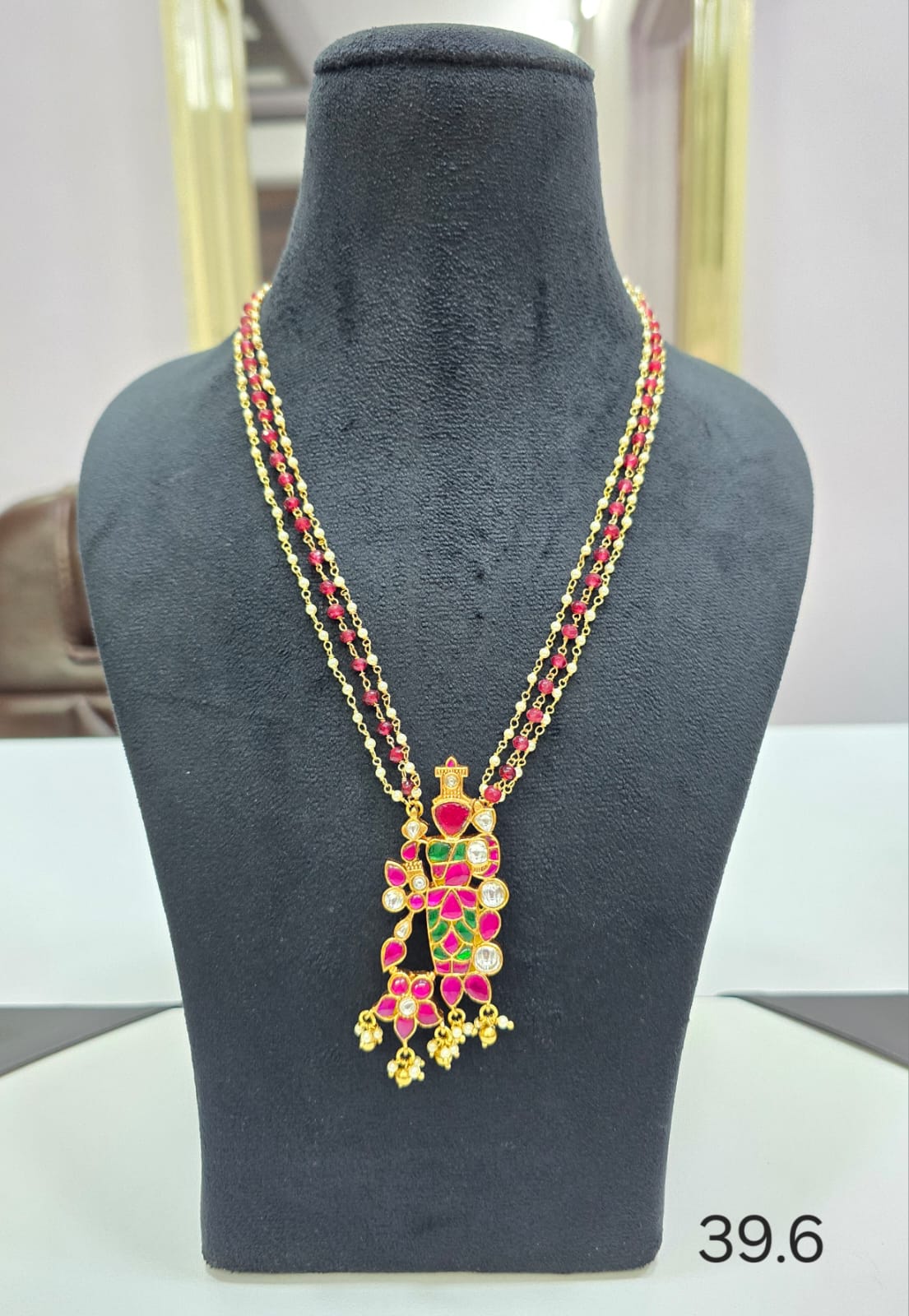 Kundan Haram with beads