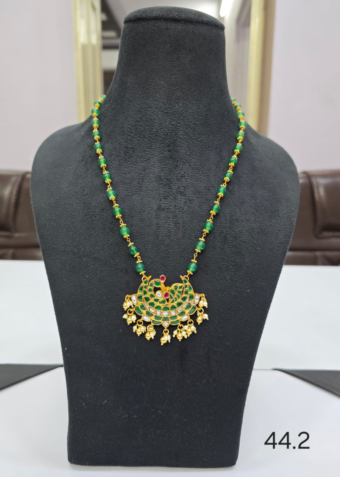 Jadau with rice pearls pendant