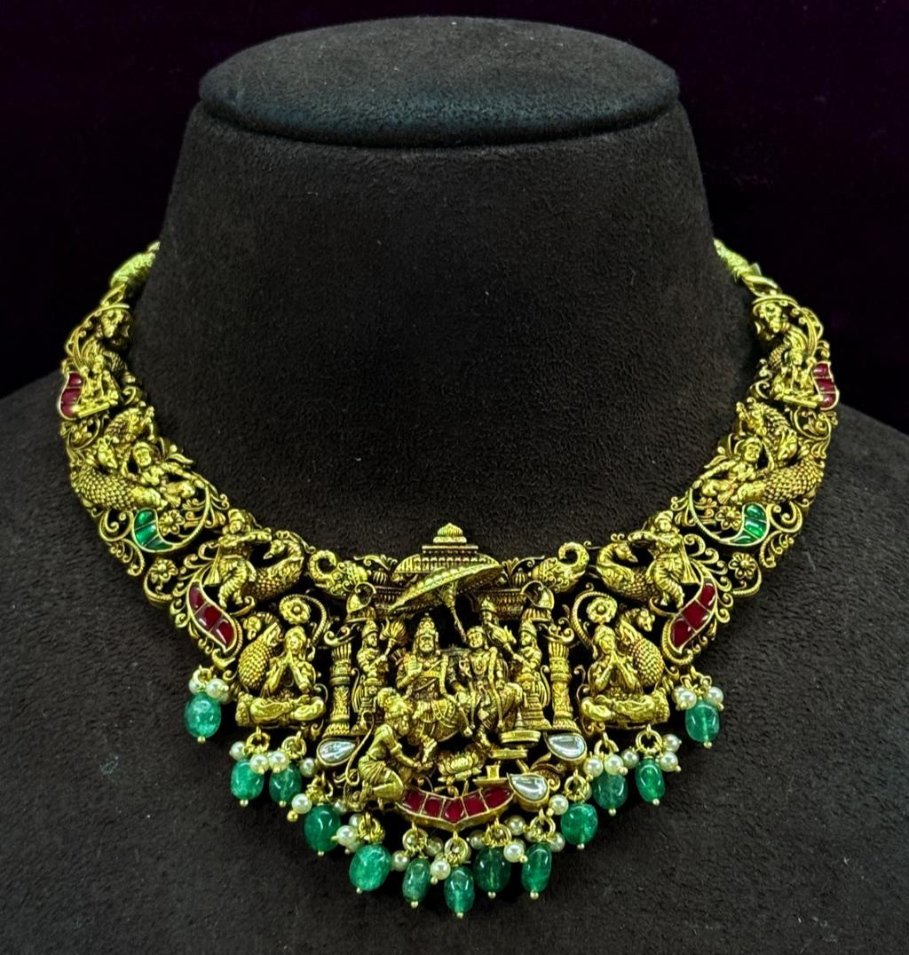 Ram parivar Antique necklace jewellery