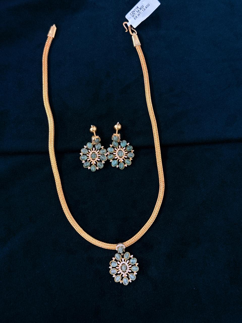 CZ Necklace with earrings