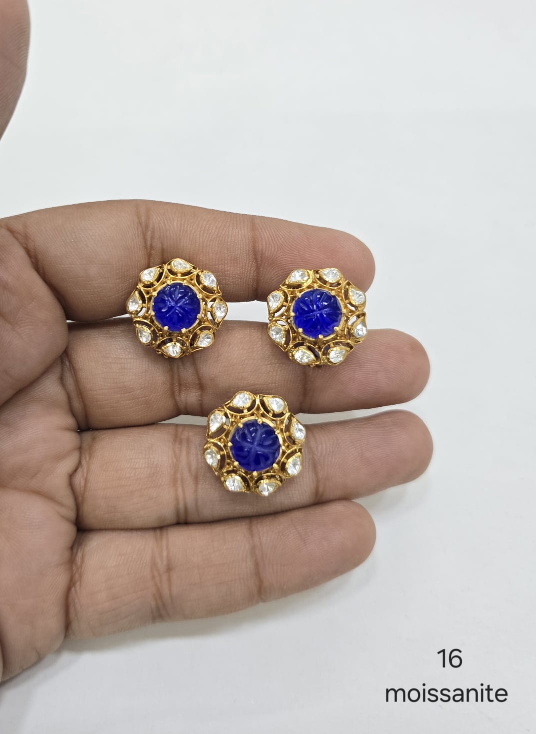 moissanite Pendant and Earrings