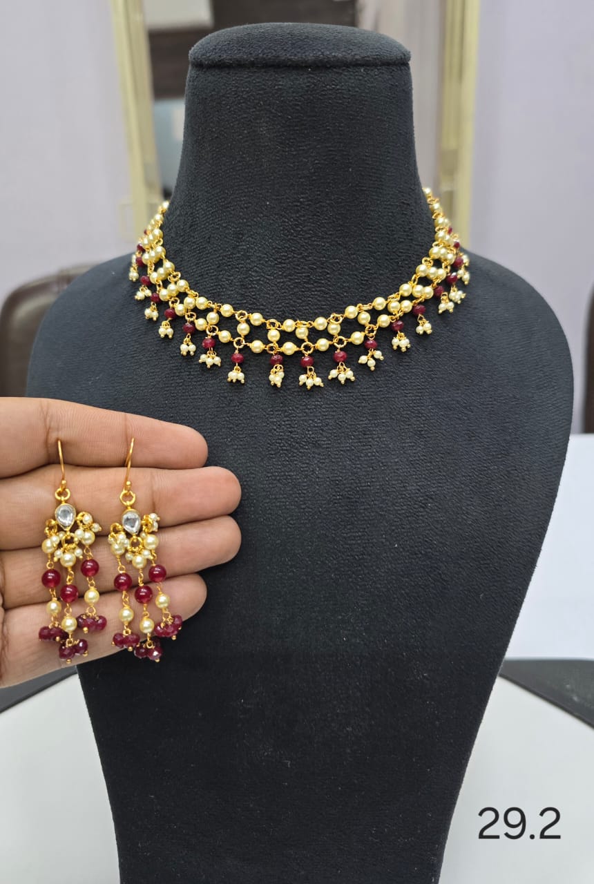 Pearls Necklace with earrings