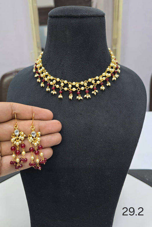 Pearls Necklace with earrings