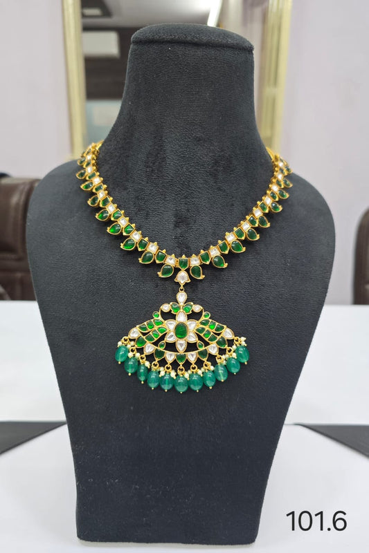 Green Kundan Necklace