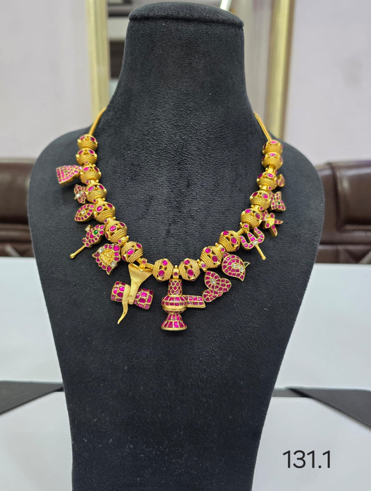 Beautiful shivLing jadau necklace