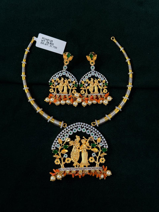 CZ Necklace with Earrings