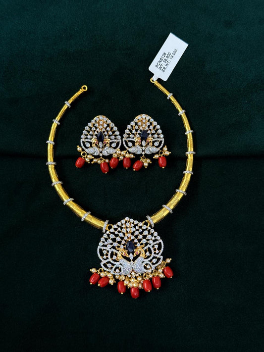 Premium CZ Necklace with Earrings