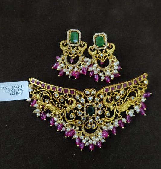 Nakshi Pendant with earrings