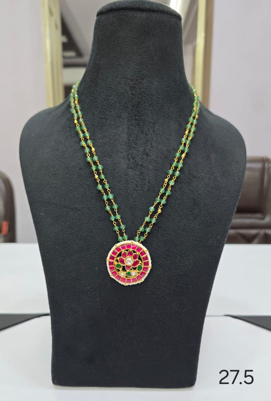 Flower pendant jadau