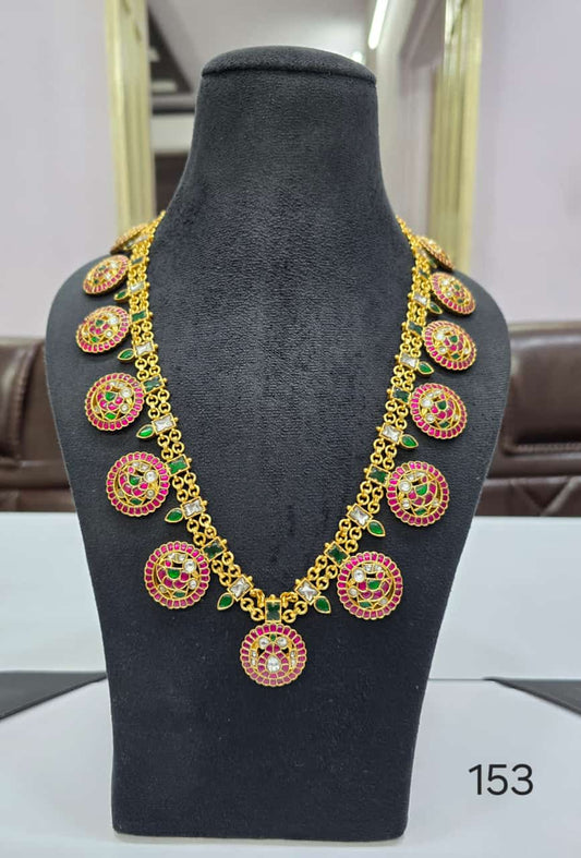 Jadau Rounded pendants long necklace