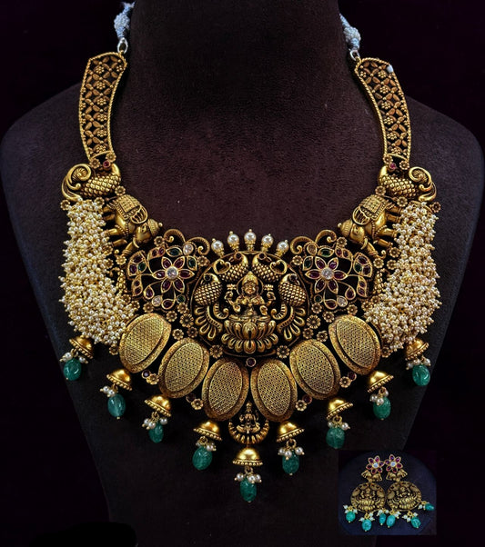 Premium Lakshmi with pearls and kasula finishing