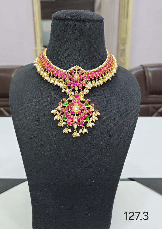 Premium jadau choker with pearls