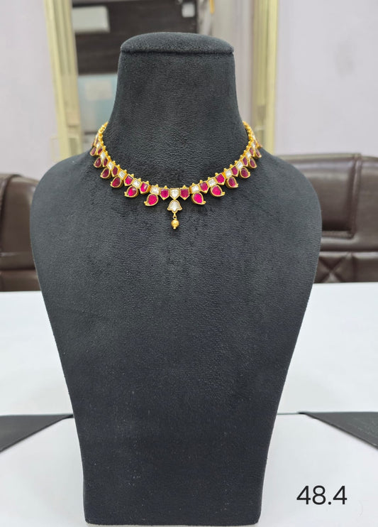 Jadau mango necklace