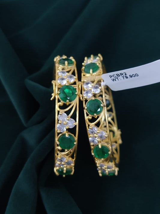 Green Premium CZ Bangles