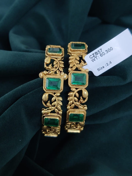 Green CZ Bangle Collections