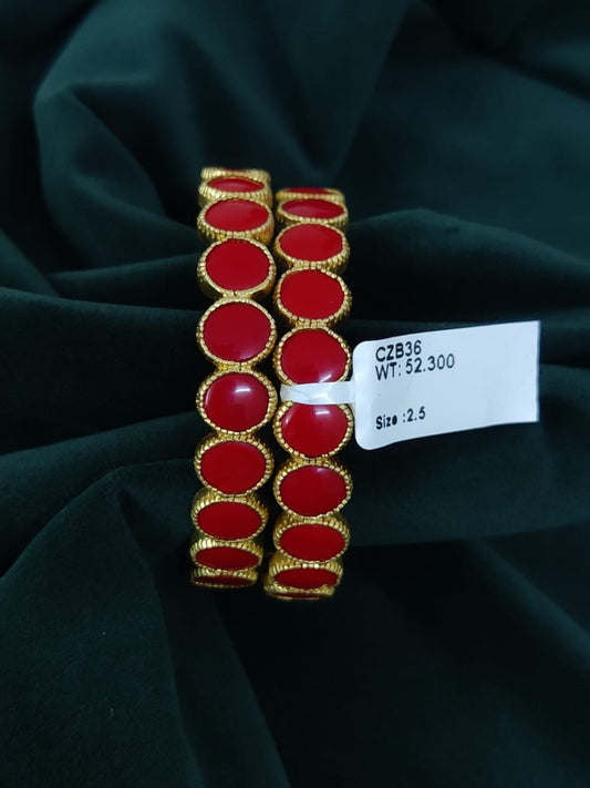 Red CZ Bangles Collections