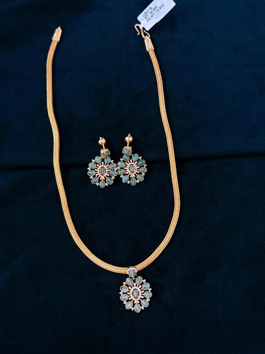 CZ Necklace with earrings