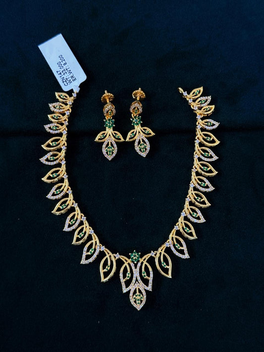 CZ Necklace with Earrings