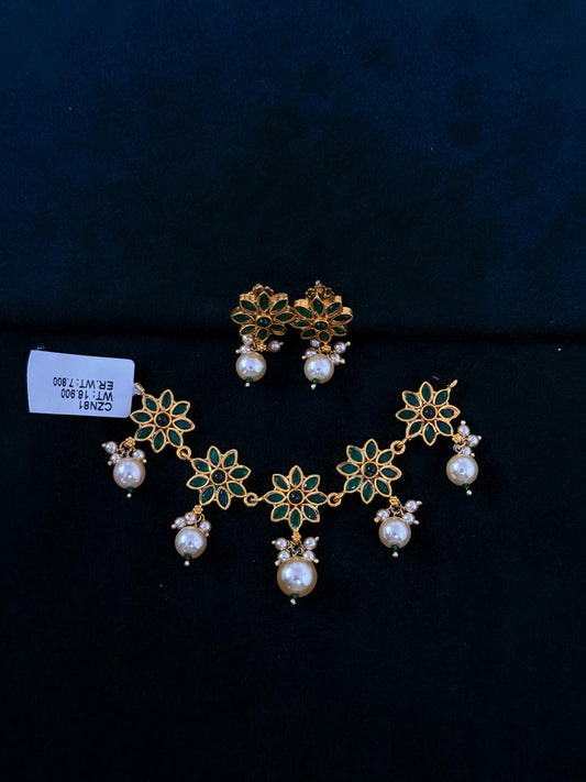 CZ Choker with earrings