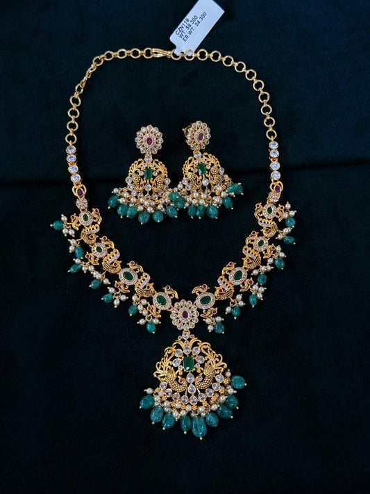 CZ Necklace with Earrings
